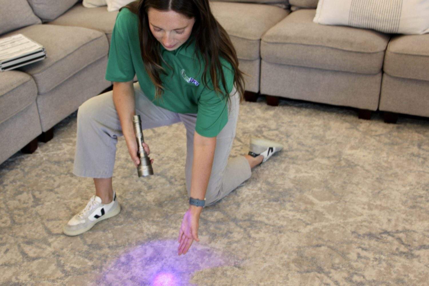 uv light carpet cleaning tech using uv light to spot stain
