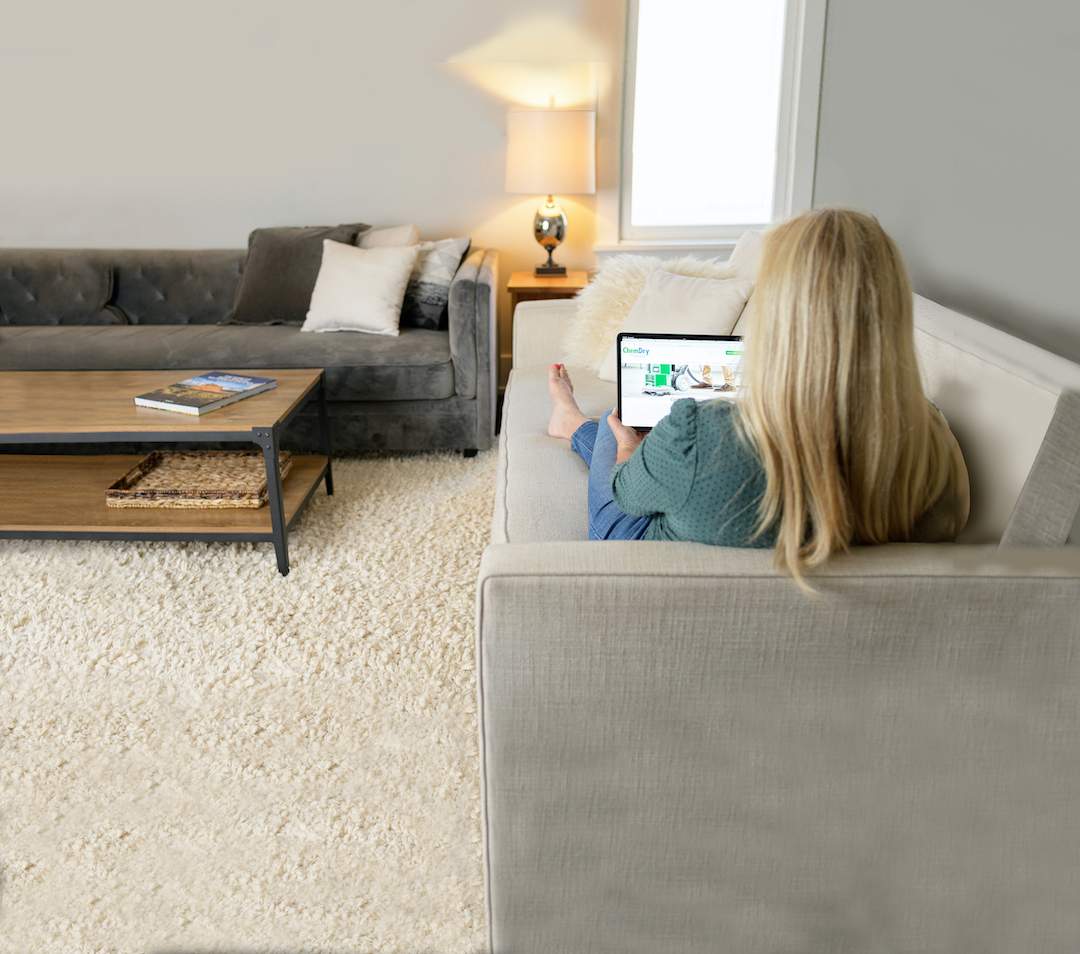 Woman Relaxing 4 (1) woman relaxing on clean furniture