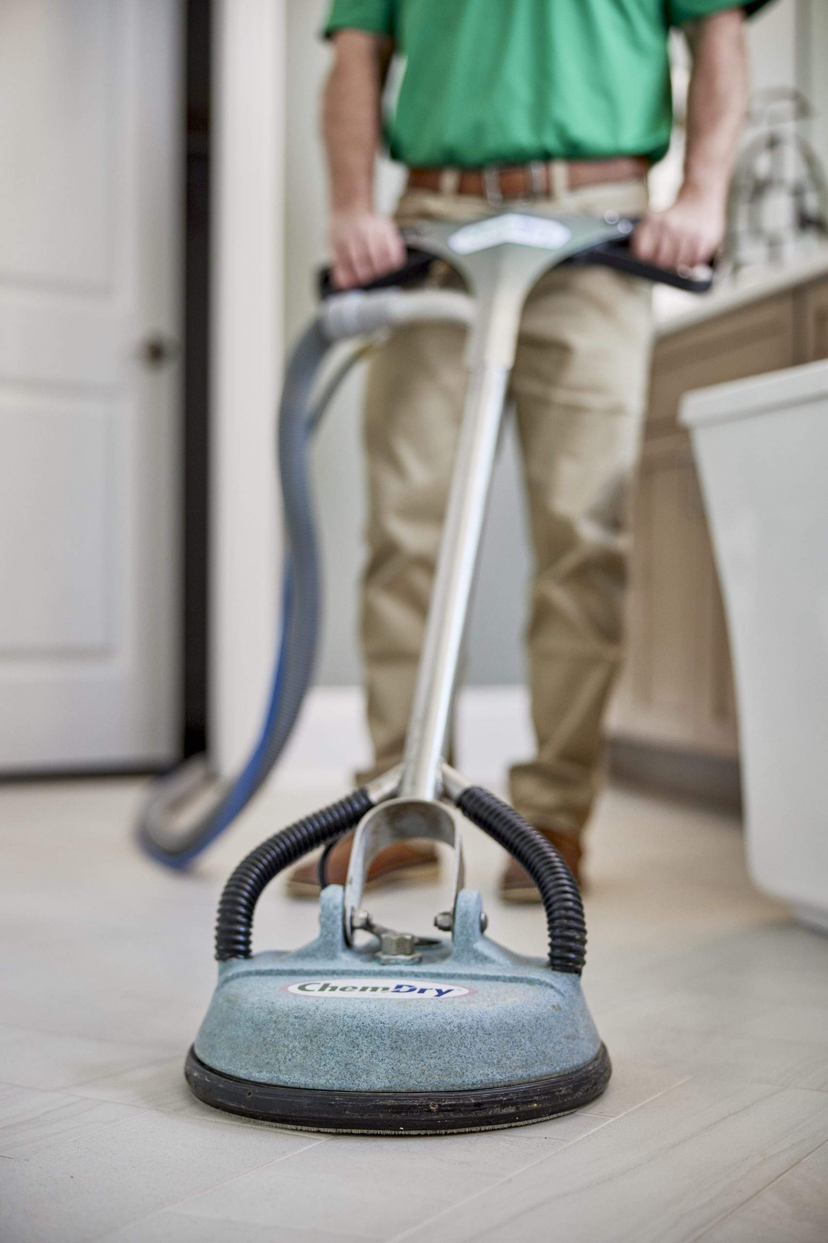 tech cleaning tile